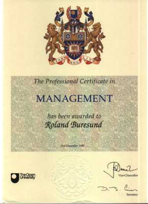 Certificate in Management